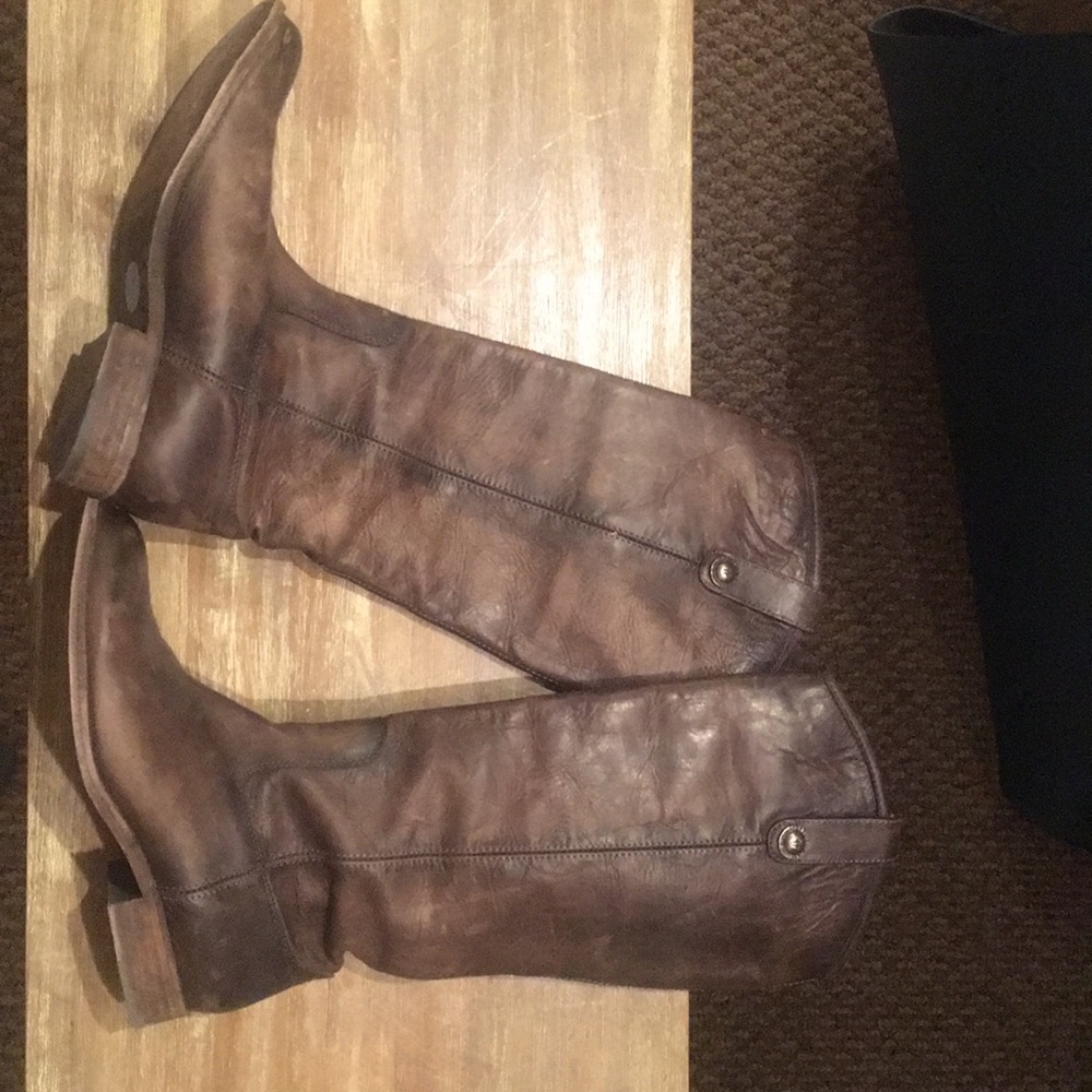 Frye Melissa Button Distressed Boots